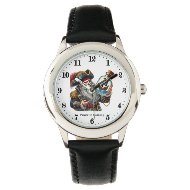 Cool boys pirate naam toevoegen horloge (Voorkant)
