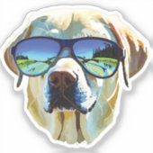 cool brave dog sticker (Voorkant)