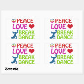 Cool Break-dansdansen design Rechthoekige Sticker (Vel)