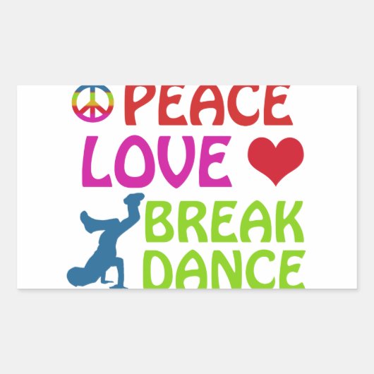 Cool Break-dansdansen design Rechthoekige Sticker (Voorkant)