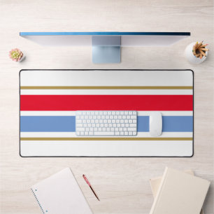 Cool Bright Red Light Blue Racing Stripes Sur Blan