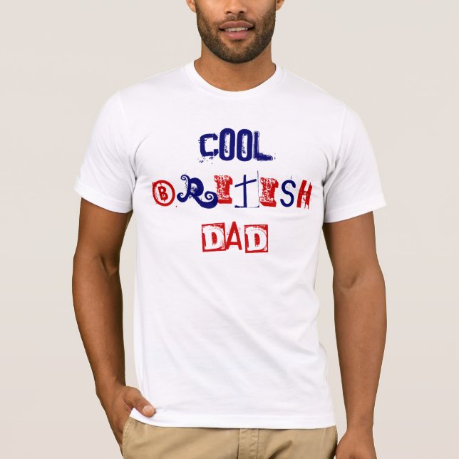Cool Britannique Papa Au Large I T-Shirt (Devant)