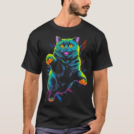 Cool British Shorthair Cat T-shirt (Voorkant)