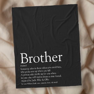 Cool Brother Modern Zwart en Wit Pret Fleece Deken