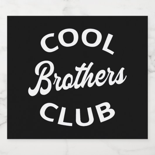 Cool Brothers Club I Sparkling Wijnetiket (Enkel label)