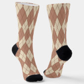 Cool Brown Argyle Pattern Sokken (Gebogen)