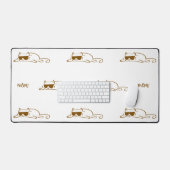 Cool Brown Cat with Sunglasses Pattern (Clavier et souris)