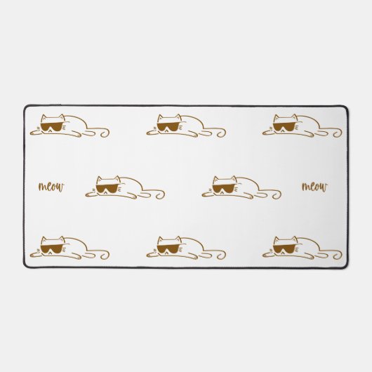 Cool Brown Cat with Sunglasses Pattern (Recto)