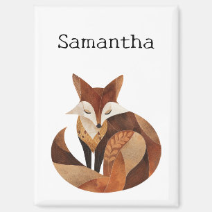 Cool Brown Cream Sinaasappel Fox Magneet