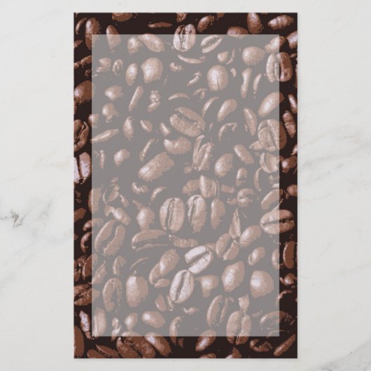 Cool Brown delicious Coffee Beans Briefpapier (Voorkant)