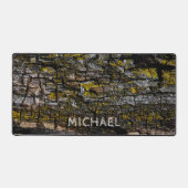 Cool Bruin mossy hout schors Uw aangepaste naam Bureaumat (Voorkant)