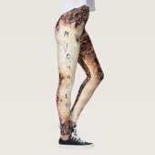 Cool bruin roestig metaal textuur Custom naam Leggings (Rechts)