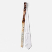 Cool bruin roestig metaal textuur Custom naam Stropdas (Achterkant)