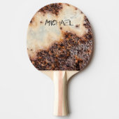 Cool bruin roestig metaal textuur Custom naam Tafeltennisbatje (Voorkant)