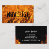 Cool  brûler le Carte de visite de romancier de fe (Devant / Derrière)