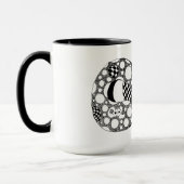 Cool, Bubble Letter Art, Boho, Hippie, Café Mug (Gauche)