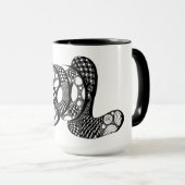 Cool, Bubble Letter Art, Boho, Hippie, Café Mug (Devant droit)