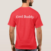 Cool Buddy Fun Rood Basic Cool Donkere T-shirt voo (Achterkant)
