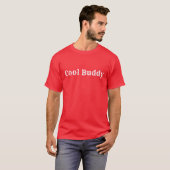 Cool Buddy Fun Rood Basic Cool Donkere T-shirt voo (Voorkant volledig)