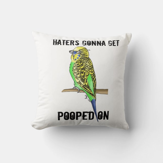 Cool Budgie Pillow Kussen (Voorkant)