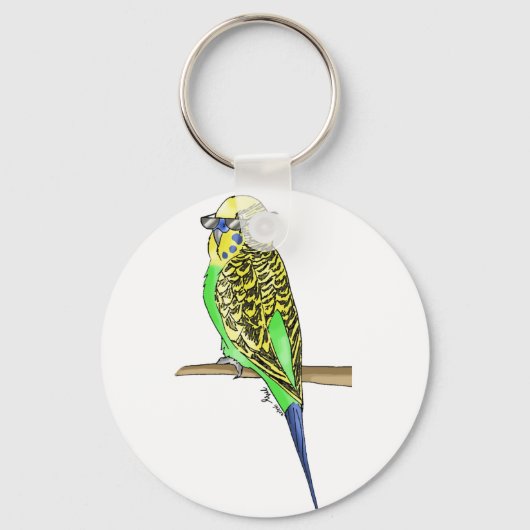 Cool Budgie Sleutelhanger (Voorkant)