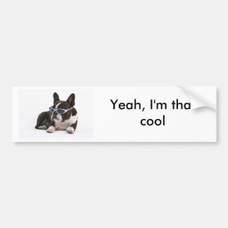 Cool Bulldog Bumpersticker - White