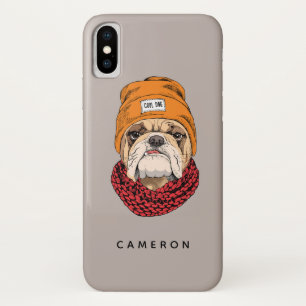Cool Bulldog   Jouw namen toevoegen iPhone X Hoesje