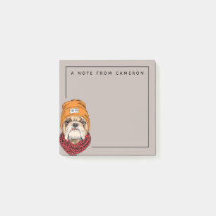 Cool Bulldog   Jouw namen toevoegen Post-it® Notes
