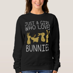 Cool Bunny Art for Girls Kinder Rabbit Jersey Wool Trui