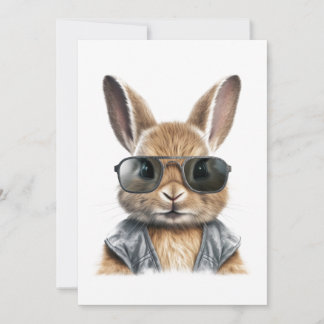 Cool Bunny Blank Wenskaart Kaart