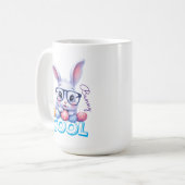 Cool Bunny Easter Personalized Koffiemok (Voorkant links)