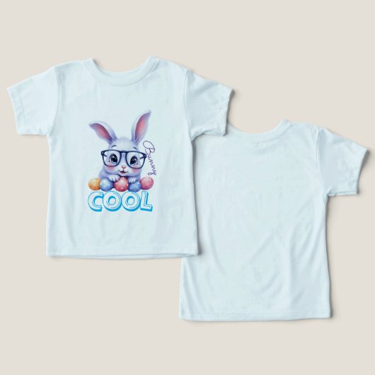 Cool Bunny Easter Personalized Name Kids (Design Recto & Verso)
