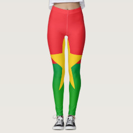 Cool Burkina Faso Flag Mode Leggings