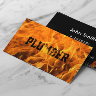 Cool Burning Fire Plumber Visitekaartje