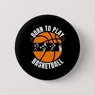 Cool Bysketbyll Ontwerp Bysketbyll Spelers Fans By Ronde Button 5,7 Cm