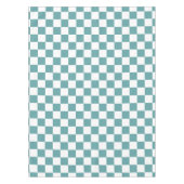 Cool Cadet Blauw Wit Retro Chic Geruit Patroon Tafelkleed (Voorkant)