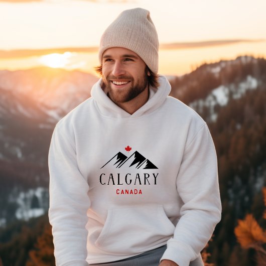 Cool Calgary Canada Mountains esdoornblad Hoodie