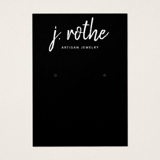 Cool Calligraphy Font Black Earning Display Visitekaartje (Voorkant)