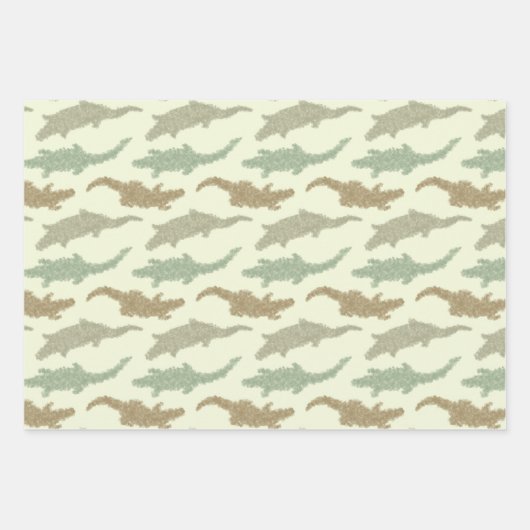 Cool Camo Alligators - naadloos patroon. Inpakpapier Vel (Voorkant)