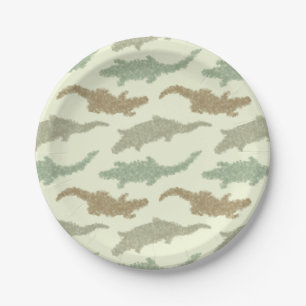 Cool Camo Alligators - naadloos patroon. Papieren Bordje