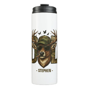 Cool Camouflage Dad – Herten met zonnebril Thermosbeker