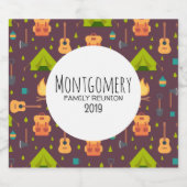 Cool Camping Design Outdoorsy Patroon Bier Etiket (Enkel label)