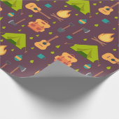 Cool Camping Design Outdoorsy Patroon Cadeaupapier (Hoek)