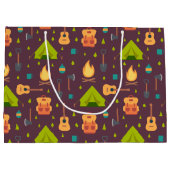 Cool Camping Design Outdoorsy Patroon Groot Cadeauzakje (Achterkant)