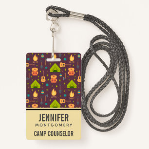 Cool Camping Design Outdoorsy Patroon Professionee Badge