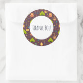 Cool Camping Design Outdoorsy Pattern Dank u Ronde Sticker (Tas)