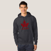 Cool Canada Hoodie Retro Maple Leaf Souvenir (Voorkant volledig)