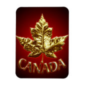 Cool Canada Magnet Gold Canada Leaf Souvenir (Vertical)