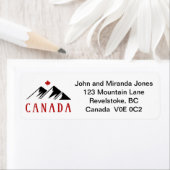 Cool Canada Mountains Canadees esdoornblad Etiket (Insitu)