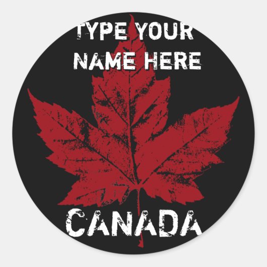Cool Canada Stickers Personalized Canada Sticker (Voorkant)